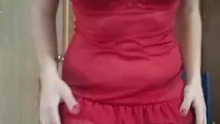 Young hot babe strips for daddy