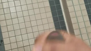 Jerking in Public Shower