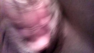 Playing with my pretty black pussy