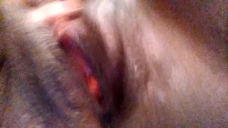 Playing with my pretty black pussy