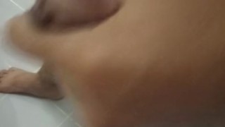 Masturbating at the Toilet and a couple of Spanking on my Cock plus CUMSHOT