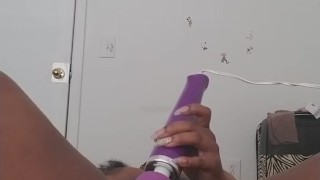 Ebony playing with her pussy