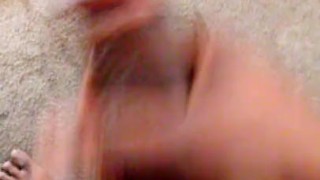 Sticky situation when shooting semen lol