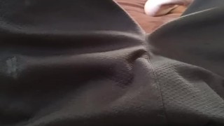 Hot uncut jackoff solo with big cum shot