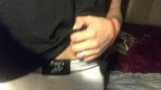 Was horny tried to stroke my cock But I got caught