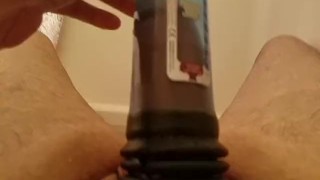 Late Night Bath Fun With a Bathmate and Fleshlight Part 1