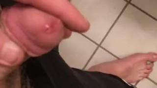 Teen soft piss in toilet