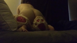 Horny Babygirl Rubbing Her Pussy On Her Giant Stuffed Bear