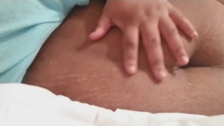 Sexy Ebony/Black Latina SSBBW Rubbing, Slapping and Playing w/Belly Button