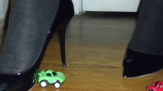 Black Patent Jimmy Choos and Tights Dominate Tiny Cars (Toy Crush)