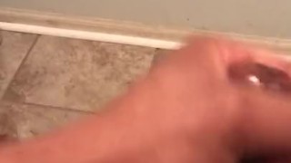 Jacking off in the bathroom