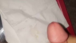 Hot guy strokes cock