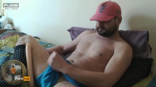 IT student soccer player masturbate and cum in a nylon shorts of coach.