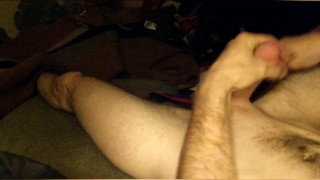 Masterbation leads to a giant knotty load for a great cumshot