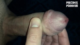 Masturbating and cumming on the towel