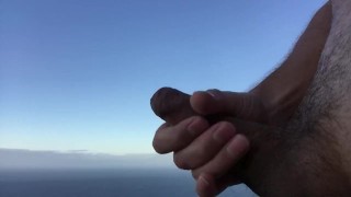 Public wank at view point