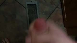 Solo male cums on hand