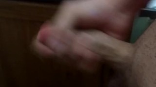 Solo male cums on hand