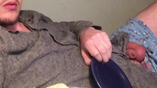 Vibrator on my cock and jerking off for a bit (No Cumshot)