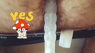Straight Guy Uses His Hairy-Ass (Dildo)