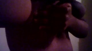 Ebony breast sucking