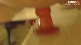 close up dildo wall fuck
