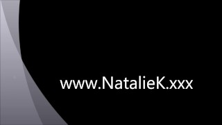NatalieK wishing everyone a Merry Christmas with boobs out sucking a toy