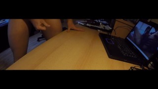 Jerking off with some moaning and 2 different views