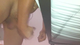 Jerking off under the bed 