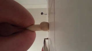 Playing in the shower.