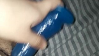 Dildo fucking chubby ass