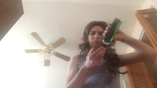 Shy Sissy's First Tine on Camera
