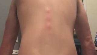 Home alone playing with toys