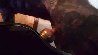 Tattoo Man and Fleshlight in Liberator Mount