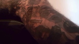 Tattoo Man and Fleshlight in Liberator Mount