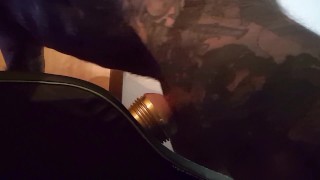 Tattoo Man and Fleshlight in Liberator Mount