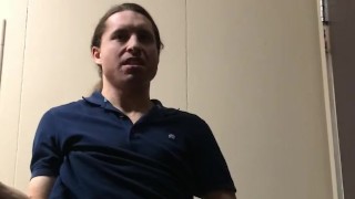 Horny Stud Masturbates to Relieve Tension in Restroom