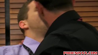 Mike Manchester and Tony Hunter enjoying anal in the office