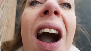 Sucking Cock & Swallowing Outside My Student Apartment