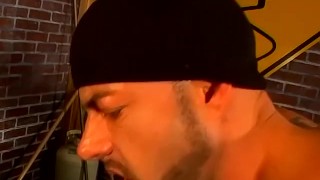 Perv gay buffy hunks get it down for rough threesome