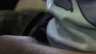 Cub rayneraptor jerk off and cum in car