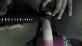 Mixed thot from CT using the erocilator with her sex machine 