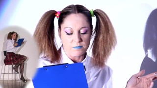 Marta smokes and reads a dirty story "Young Slut"