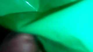 Hand job under plastic
