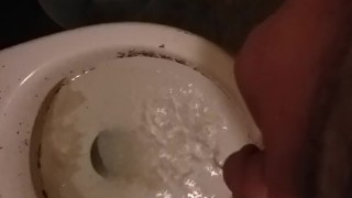 Amateur Male Pisses in Toilet