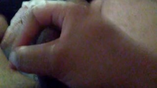 Small black cock cum
