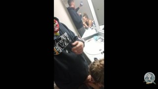 Bathrokm Blow&Jerk with Slomo Cum