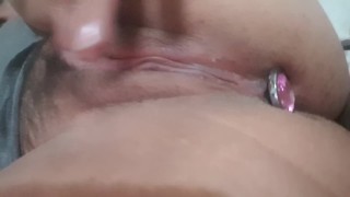 Buttplug Tease After Creampie