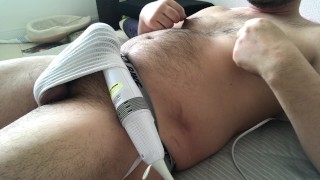 Asian guy viberator jack off