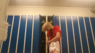 Changeing wet diaper after work